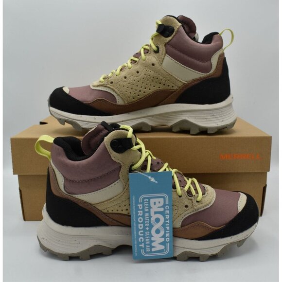 Merrell Womens Size 10 Speed Solo Mid Burlwood Waterproof Hiking Boots Shoes - Picture 8 of 11